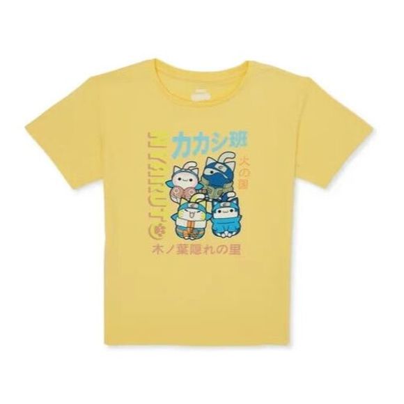Viz Media Girls Naruto Team Nana Graphic T-Shirt, Yellow Size S(6-6X) - Picture 1 of 2